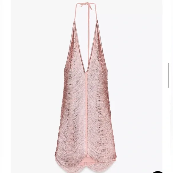 Zara Dresses Zara Pink Fringe Mini Dress Xs Poshmark
